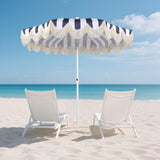 Juniper 6.5 ft. Classic Cottage Fringe Tassel Market Beach Umbrella