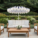 Juniper 6.5 ft. Classic Cottage Fringe Tassel Market Beach Umbrella