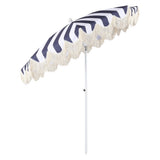 Juniper 6.5 ft. Classic Cottage Fringe Tassel Market Beach Umbrella