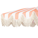 Juniper 6.5 ft. Classic Cottage Fringe Tassel Market Beach Umbrella