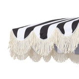 Juniper 6.5 ft. Classic Cottage Fringe Tassel Market Beach Umbrella