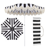 Juniper 6.5 ft. Classic Cottage Fringe Tassel Market Beach Umbrella