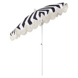 Juniper 6.5 ft. Classic Cottage Fringe Tassel Market Beach Umbrella