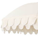 Terra 6.5 ft. Classic MidCentury Scalloped Fringe Market Beach Umbrella