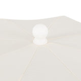 Terra 6.5 ft. Classic MidCentury Scalloped Fringe Market Beach Umbrella