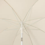 Terra 6.5 ft. Classic MidCentury Scalloped Fringe Market Beach Umbrella