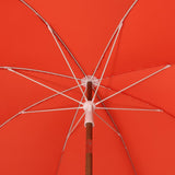 Terra 6.5 ft. Classic MidCentury Scalloped Fringe Market Beach Umbrella