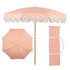 Coral Pink/Cream, Brown Pole