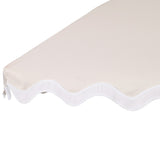 Aspen 8 ft. Classic Bohemian Scalloped Market Patio Umbrella with Auto-Tilt Crank Wind Vent and UV Protection