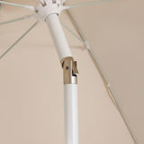 Aspen 8 ft. Classic Bohemian Scalloped Market Patio Umbrella with Auto-Tilt Crank Wind Vent and UV Protection