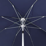 Aspen 8 ft. Classic Bohemian Scalloped Market Patio Umbrella with Auto-Tilt Crank Wind Vent and UV Protection