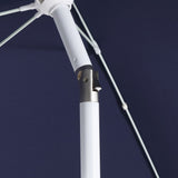 Aspen 8 ft. Classic Bohemian Scalloped Market Patio Umbrella with Auto-Tilt Crank Wind Vent and UV Protection