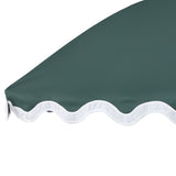 Aspen 8 ft. Classic Bohemian Scalloped Market Patio Umbrella with Auto-Tilt Crank Wind Vent and UV Protection
