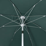 Aspen 8 ft. Classic Bohemian Scalloped Market Patio Umbrella with Auto-Tilt Crank Wind Vent and UV Protection