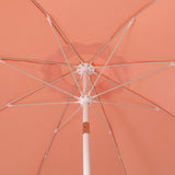 Aspen 8 ft. Classic Bohemian Scalloped Market Patio Umbrella with Auto-Tilt Crank Wind Vent and UV Protection