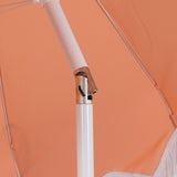 Recliner 8 ft. Classic Bohemian Fringe Pagoda Market Patio Umbrella with Auto-Tilt Crank Wind Vent and UV Protection