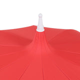 Recliner 8 ft. Classic Bohemian Fringe Pagoda Market Patio Umbrella with Auto-Tilt Crank Wind Vent and UV Protection