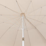 Maple 8 ft. Classic Coastal Scalloped Lotus Pagoda Market Patio Umbrella with Auto-Tilt Crank Wind Vent and UV Protection
