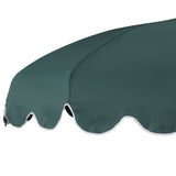 Maple 8 ft. Classic Coastal Scalloped Lotus Pagoda Market Patio Umbrella with Auto-Tilt Crank Wind Vent and UV Protection
