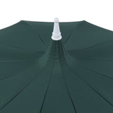Maple 8 ft. Classic Coastal Scalloped Lotus Pagoda Market Patio Umbrella with Auto-Tilt Crank Wind Vent and UV Protection