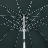 Maple 8 ft. Classic Coastal Scalloped Lotus Pagoda Market Patio Umbrella with Auto-Tilt Crank Wind Vent and UV Protection