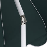 Maple 8 ft. Classic Coastal Scalloped Lotus Pagoda Market Patio Umbrella with Auto-Tilt Crank Wind Vent and UV Protection