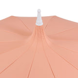 Maple 8 ft. Classic Coastal Scalloped Lotus Pagoda Market Patio Umbrella with Auto-Tilt Crank Wind Vent and UV Protection
