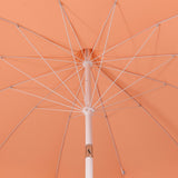 Maple 8 ft. Classic Coastal Scalloped Lotus Pagoda Market Patio Umbrella with Auto-Tilt Crank Wind Vent and UV Protection