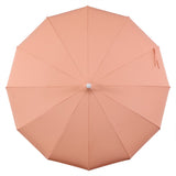 Maple 8 ft. Classic Coastal Scalloped Lotus Pagoda Market Patio Umbrella with Auto-Tilt Crank Wind Vent and UV Protection