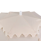 Mossbank 8.5 ft. Coastal Double-Tiered Castle Market Patio Umbrella with Auto-Tilt Crank Wind Vent and UV Protection