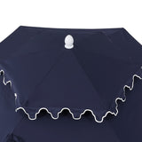 Mossbank 8.5 ft. Coastal Double-Tiered Castle Market Patio Umbrella with Auto-Tilt Crank Wind Vent and UV Protection
