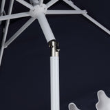 Mossbank 8.5 ft. Coastal Double-Tiered Castle Market Patio Umbrella with Auto-Tilt Crank Wind Vent and UV Protection