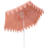 Mossbank 8.5 ft. Coastal Double-Tiered Castle Market Patio Umbrella with Auto-Tilt Crank Wind Vent and UV Protection