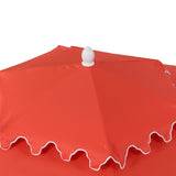 Mossbank 8.5 ft. Coastal Double-Tiered Castle Market Patio Umbrella with Auto-Tilt Crank Wind Vent and UV Protection