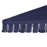 Riverstone 8.5 ft. Classic Castle Scalloped Market Patio Umbrella with Auto-Tilt Crank Wind Vent and UV Protection