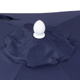 Riverstone 8.5 ft. Classic Castle Scalloped Market Patio Umbrella with Auto-Tilt Crank Wind Vent and UV Protection