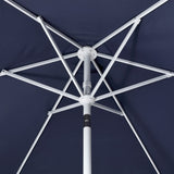 Riverstone 8.5 ft. Classic Castle Scalloped Market Patio Umbrella with Auto-Tilt Crank Wind Vent and UV Protection