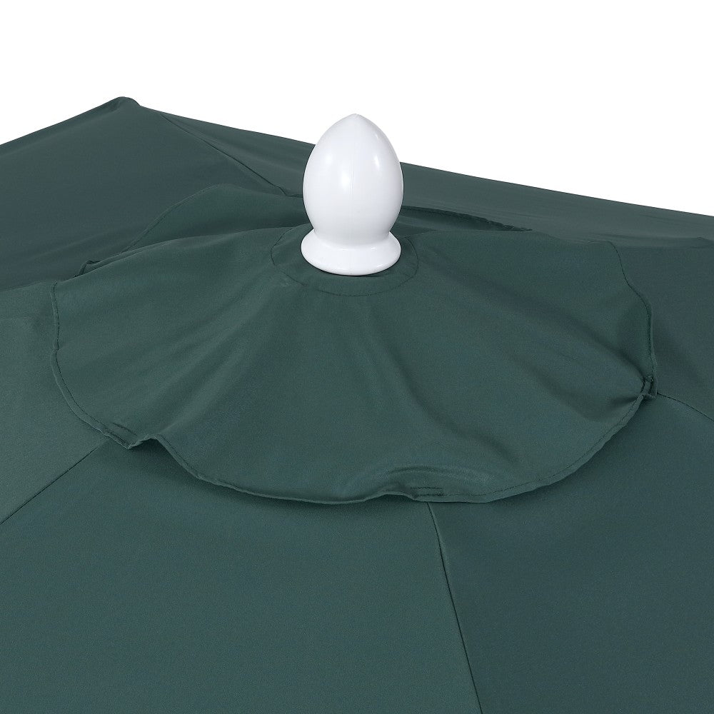 Riverstone 8.5 ft. Classic Castle Scalloped Market Patio Umbrella with Auto-Tilt Crank Wind Vent and UV Protection
