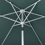 Riverstone 8.5 ft. Classic Castle Scalloped Market Patio Umbrella with Auto-Tilt Crank Wind Vent and UV Protection