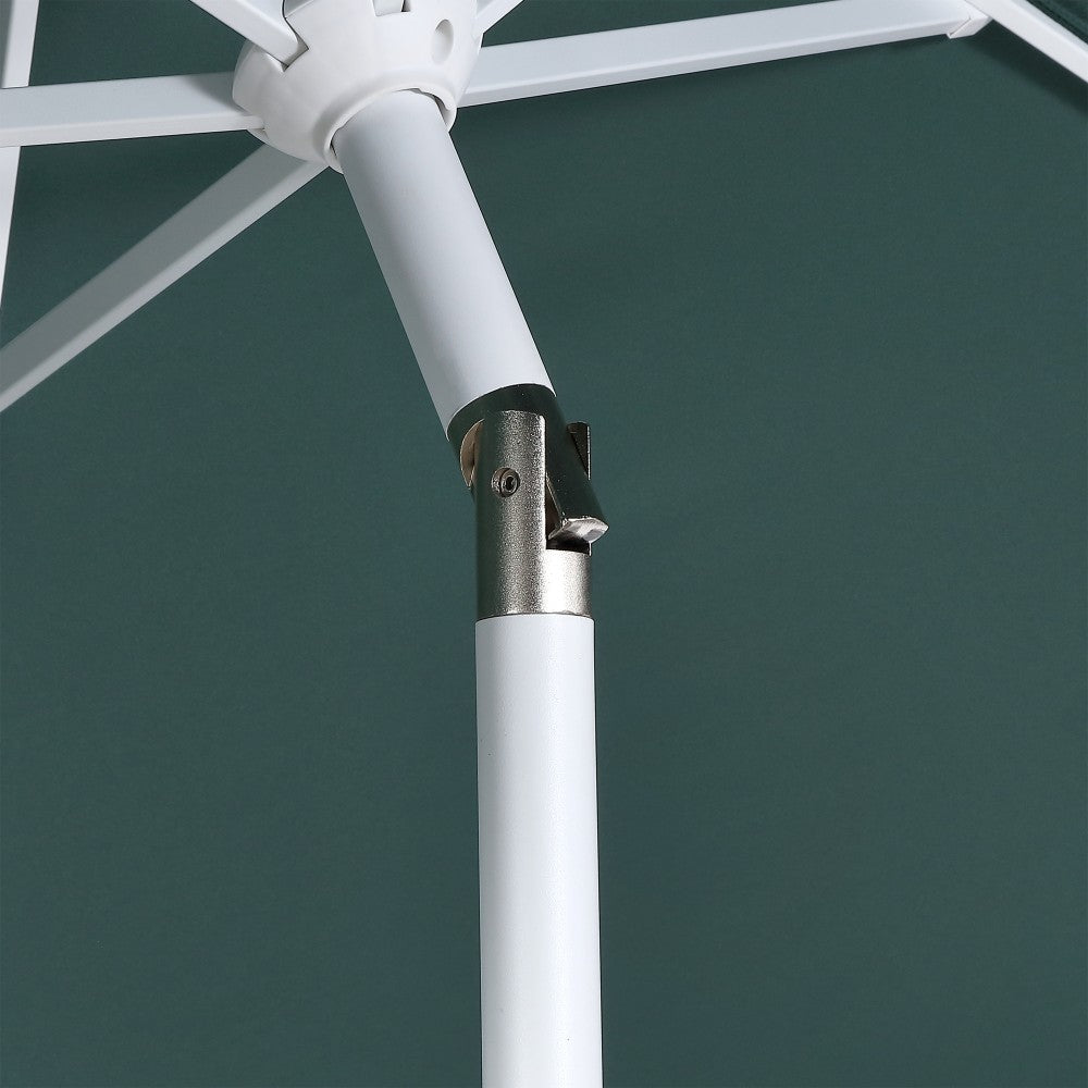 Riverstone 8.5 ft. Classic Castle Scalloped Market Patio Umbrella with Auto-Tilt Crank Wind Vent and UV Protection