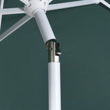 Riverstone 8.5 ft. Classic Castle Scalloped Market Patio Umbrella with Auto-Tilt Crank Wind Vent and UV Protection