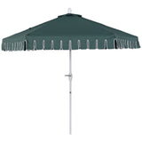 Riverstone 8.5 ft. Classic Castle Scalloped Market Patio Umbrella with Auto-Tilt Crank Wind Vent and UV Protection