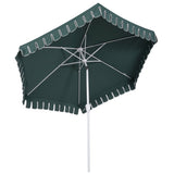 Riverstone 8.5 ft. Classic Castle Scalloped Market Patio Umbrella with Auto-Tilt Crank Wind Vent and UV Protection