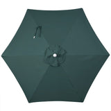 Riverstone 8.5 ft. Classic Castle Scalloped Market Patio Umbrella with Auto-Tilt Crank Wind Vent and UV Protection