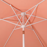 Riverstone 8.5 ft. Classic Castle Scalloped Market Patio Umbrella with Auto-Tilt Crank Wind Vent and UV Protection