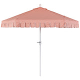 Riverstone 8.5 ft. Classic Castle Scalloped Market Patio Umbrella with Auto-Tilt Crank Wind Vent and UV Protection