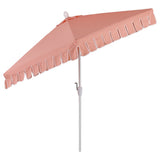 Riverstone 8.5 ft. Classic Castle Scalloped Market Patio Umbrella with Auto-Tilt Crank Wind Vent and UV Protection