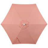 Riverstone 8.5 ft. Classic Castle Scalloped Market Patio Umbrella with Auto-Tilt Crank Wind Vent and UV Protection