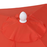 Riverstone 8.5 ft. Classic Castle Scalloped Market Patio Umbrella with Auto-Tilt Crank Wind Vent and UV Protection