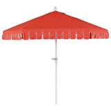 Riverstone 8.5 ft. Classic Castle Scalloped Market Patio Umbrella with Auto-Tilt Crank Wind Vent and UV Protection